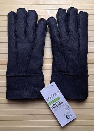 Кожаные перчатки на меху esmara