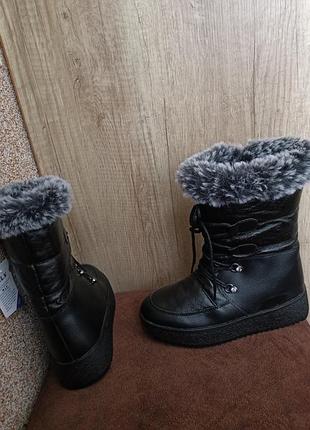 Чобітки зимові, дутіки для дівчинки 37р