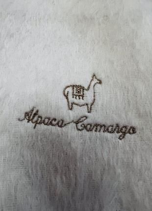 Молочный шарф alpaca camaargo made in peru4 фото