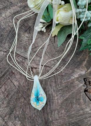 Стеклянная подвеска в форме капли, муранское стекло