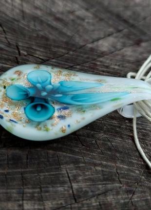 Стеклянная подвеска в форме капли, муранское стекло