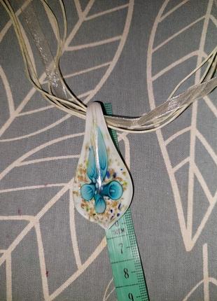 Стеклянная подвеска в форме капли, муранское стекло