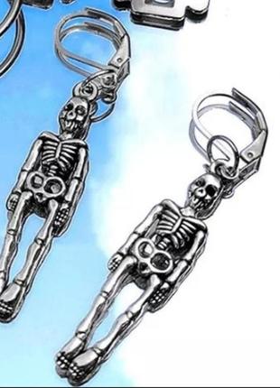 Сережки серёжки кульчики скелети альт гранж естетика сережки зі скелетами сережки скелети серьги серьгі