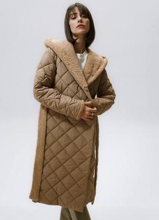 Зимова куртка з хутряним коміром6 фото
