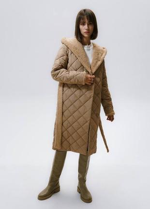 Зимова куртка з хутряним коміром8 фото