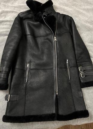 Довга натуральна дублянка авіатор2 фото