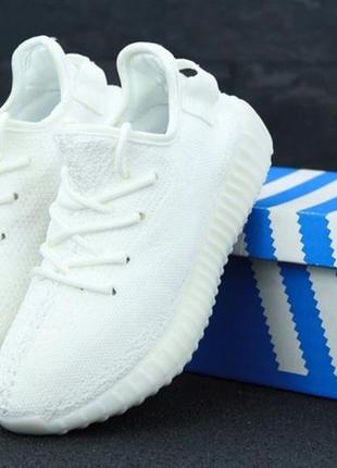 Adidas yeezy boost 350 white білі літні кросівки адідас ізі буст (36-45рр), кросівки адідас ізі 350 білі4 фото