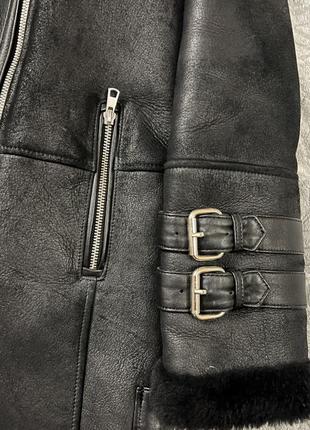 Довга натуральна дублянка авіатор3 фото