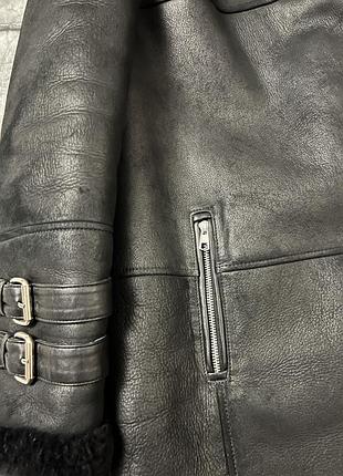 Довга натуральна дублянка авіатор4 фото