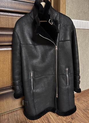 Довга натуральна дублянка авіатор8 фото