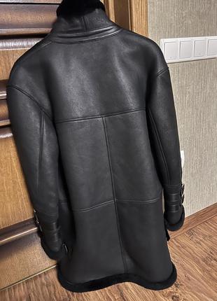 Довга натуральна дублянка авіатор9 фото