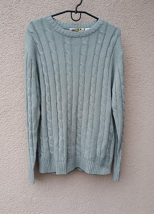 Теплий светр класичний сірий світер