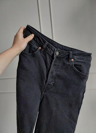 Джинси на високій посадці талії джинсы на высокой посадке талии прямі прямые мом широкі широкие4 фото