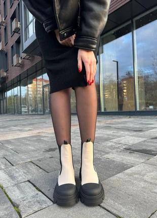 Женские chelsea boots black / milk5 фото