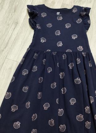 Базовое платье h&amp;m 122-128, платье летнее, летнее платье, платье для девочки 7 лет3 фото