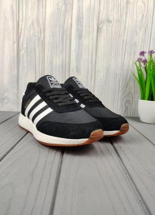 Кросівки жіночі осінь — зима adidas iniki thermo black white6 фото