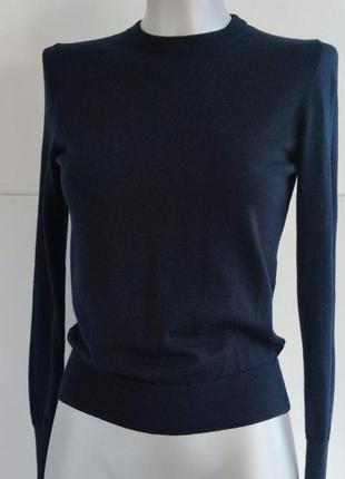 Базовий вовняний светр uniqlo синього кольору.2 фото