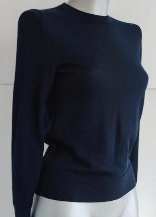 Базовий вовняний светр uniqlo синього кольору.3 фото