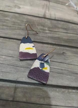Серьги абстракция легкие