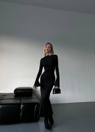 ❤️ шикарное женское платье черное черное черное платье мыды