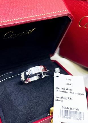 Срібне кільце широке масивне з камінням камені камінці картьє cartier срібло проба 925 нове з биркою італія3 фото