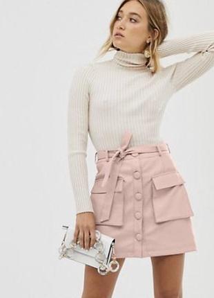 Шкіряна спідниця asos