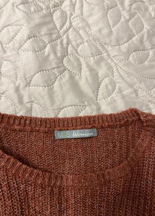 Кофта свитер женская классная стильная m&amp;s нарядная базовая модель3 фото