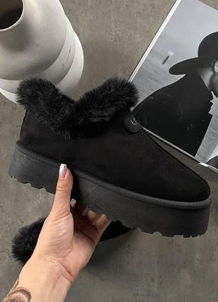 Шикарные женские ботинки ugg coquette platform black