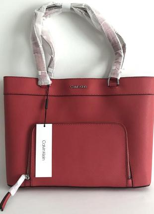 Сумка кожаная calvin klein louise leather bag h9aa19yt оригинал6 фото