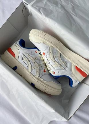 Кроссовки asics kith x ex89 'white blue orange'6 фото