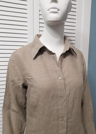 Удлиненная рубашка чистый лен woman3 фото