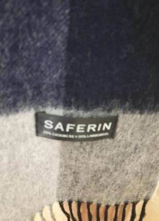 Роскошный кашемировый шарф палантин в клетку saferin9 фото