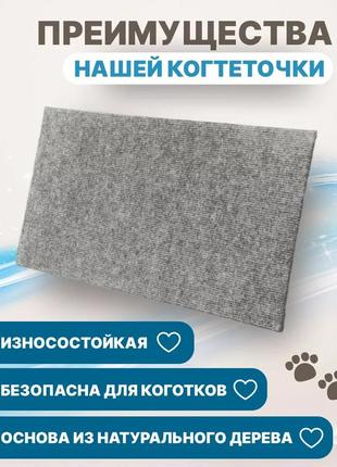 Когтеточка-коврик из ковролина 50х30смкогтеточка для кошек когтеточка для кота когтеточка для котят когтеточка1 фото