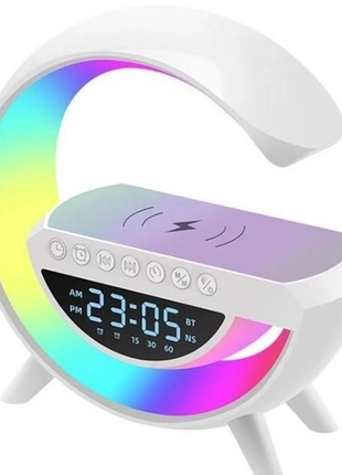 Умный светильник с будильником/ночник с беспроводной зарядкой для телефона/bluetooth-колонка