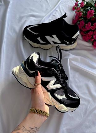 Кроссовки женские new balance 9060 black white