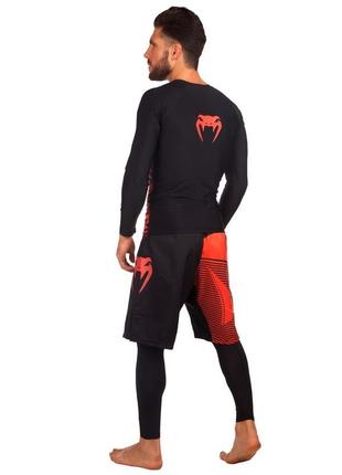 Комплект компрессионный мужской лонгслив и шорты camo hero 💣m-xl черный-красный6 фото