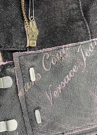Винтажный джинсовый пиджак куртка versace jeans couture vintage8 фото