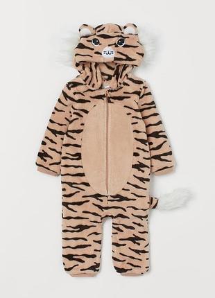 Комбінезон, ромпер, кігурумі махровий тигр h&m 4-6 місяців