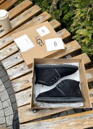 Угги унисекс ugg neumel black suede топ 20235 фото