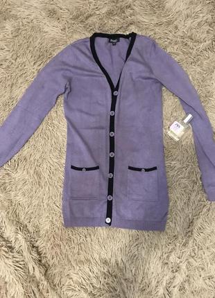 Удлиненный джемпер на пуговичках