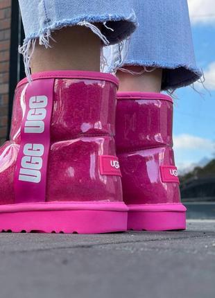 Женские угги ugg classic clear mini pink3 фото