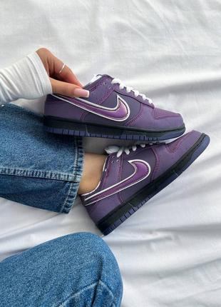 Кросовки женские concepts x nike sb dunk low pro qs 'purple lobster'3 фото