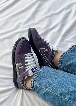 Кросовки женские concepts x nike sb dunk low pro qs 'purple lobster'2 фото