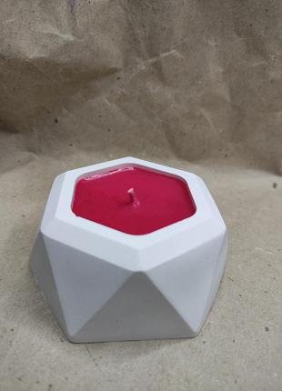 Свічка в гіпсовом кашпо(аромат глінтвейн),40гр