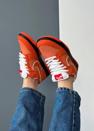 Кроссовки женские nike sb dunk low concepts x orange lobster2 фото