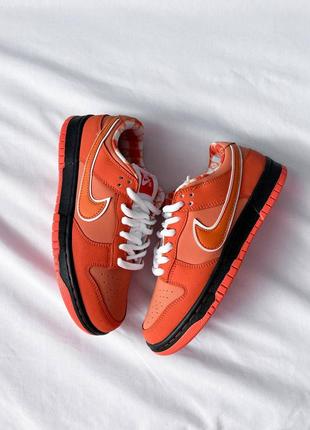 Кроссовки женские nike sb dunk low concepts x orange lobster8 фото