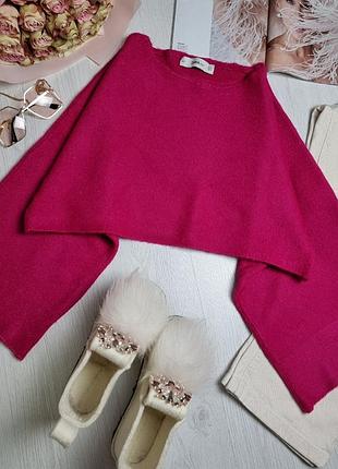 Укороченний светр с широкими рукавами zara