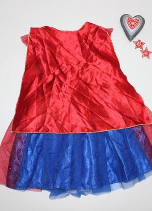 Карнавальное платье, платье с накидкой supergirl tu 5-6 лет3 фото