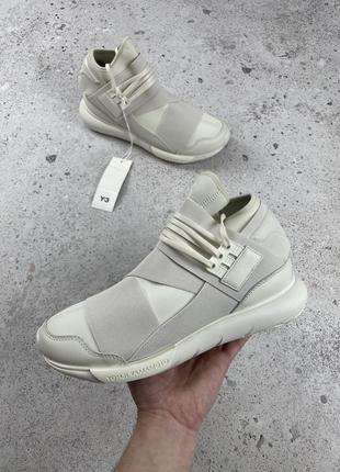 Adidas y-3 yohji yamamoto qasa white кроссовки унисекс оригинал