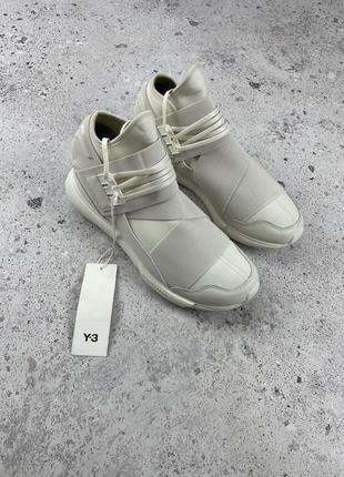 Adidas y-3 yohji yamamoto qasa white кроссовки унисекс оригинал6 фото